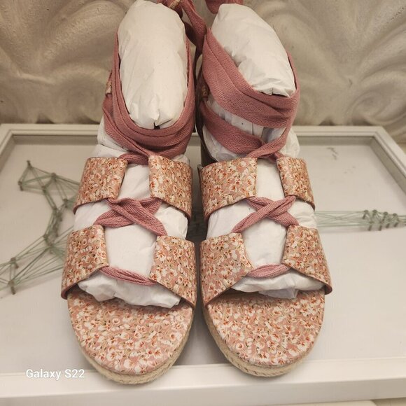 PATRICIA Nash Riva Wedge Sandals Blush Bouquet, SZ 8, NIB - Picture 7 of 10